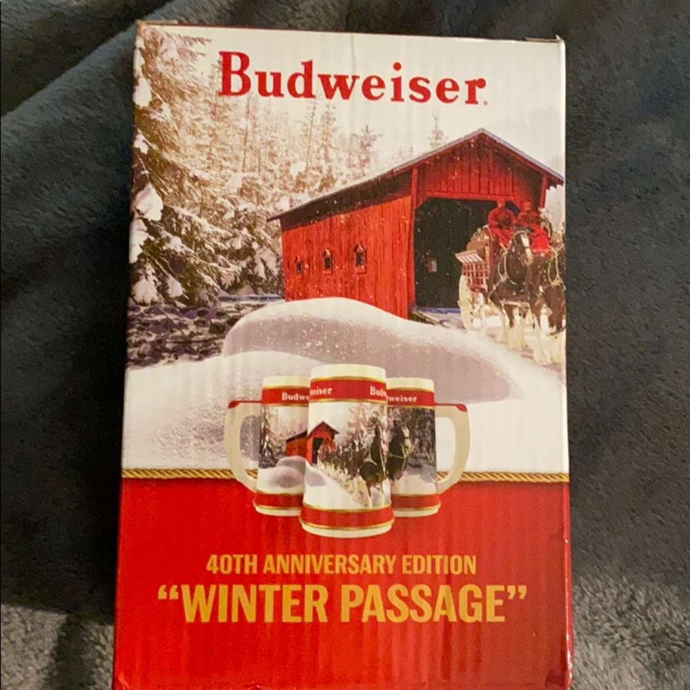 Budweiser holiday stein